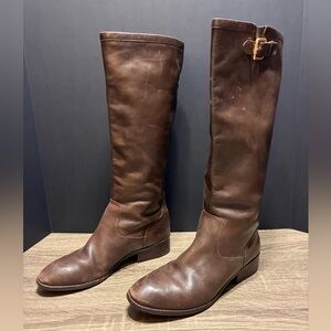 Ralph Lauren Women’s Size 10M Dark Brown Tall Knee High Leather Riding Boots